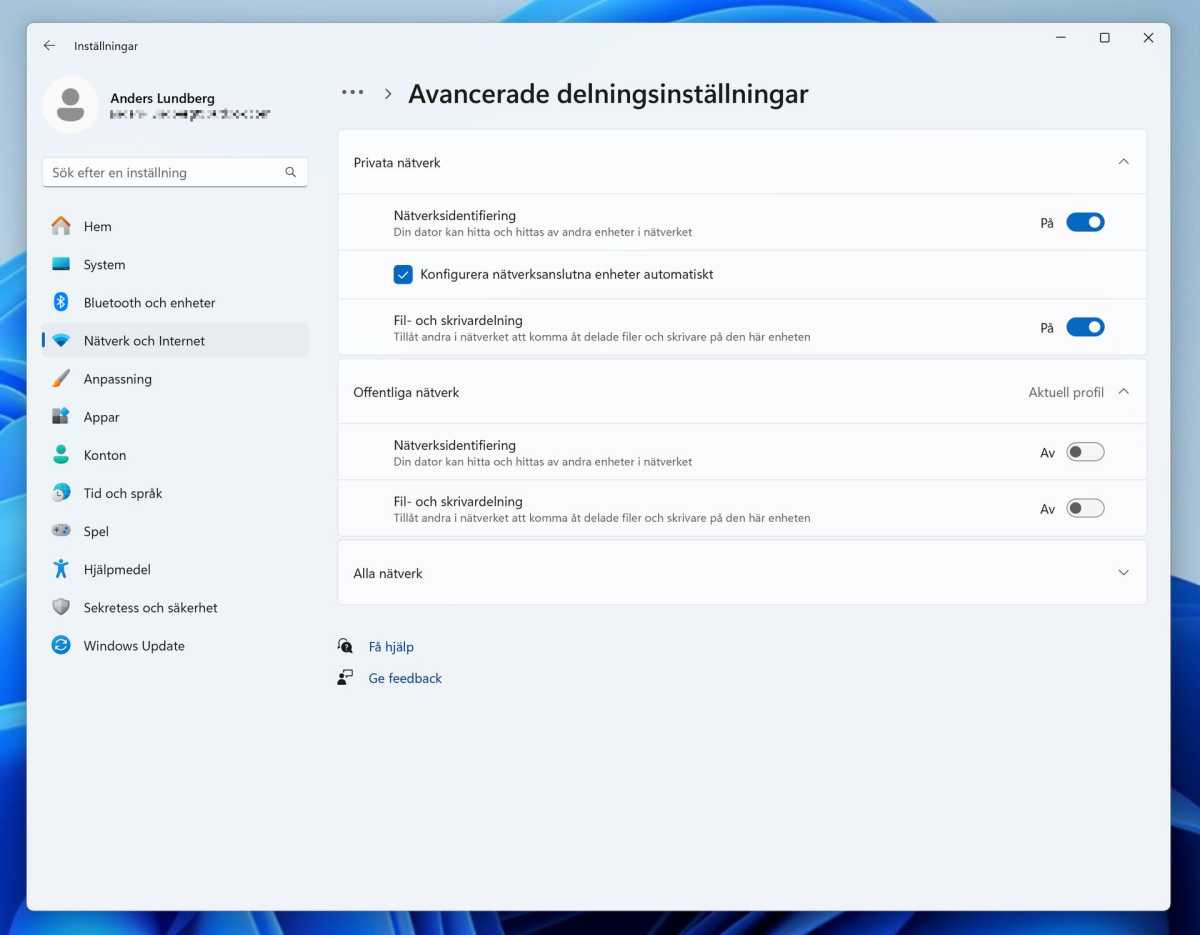 Windows fildelning