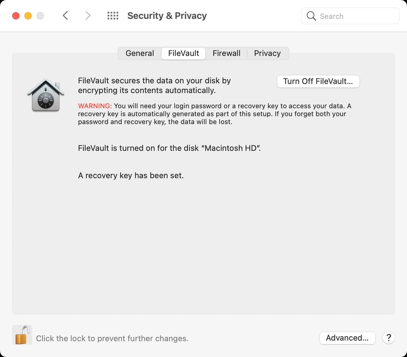 does file vault recovery key help with password for a mac?