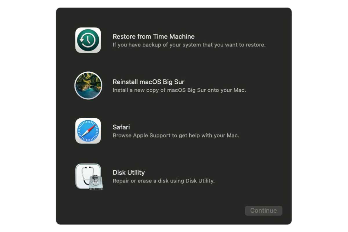 macOS Recovery Utilities