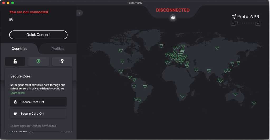 ProtonVPN Secure Core