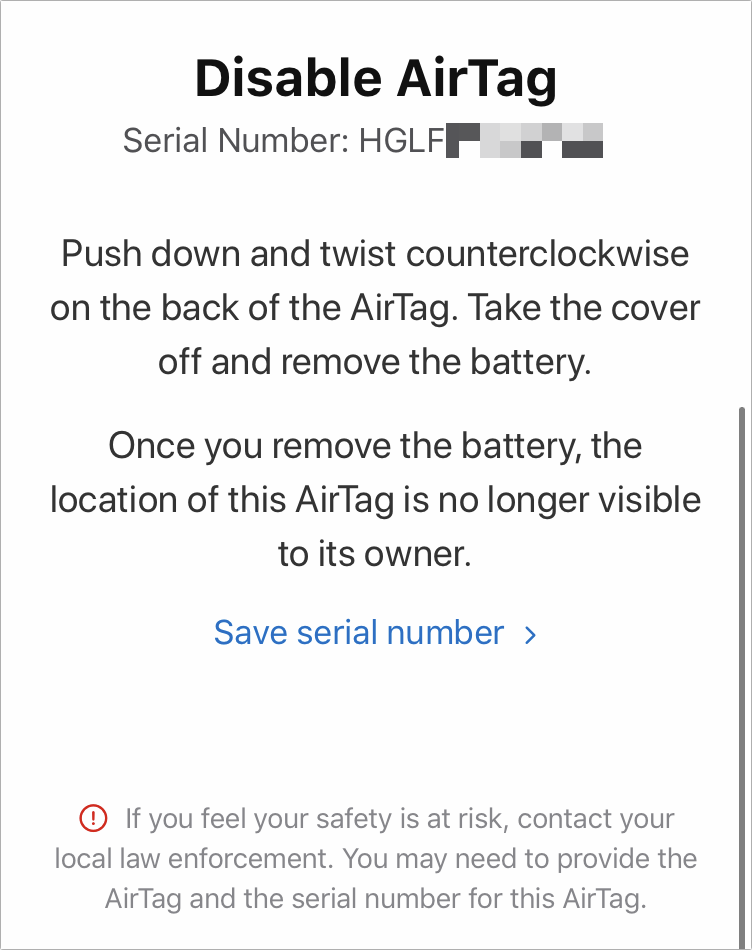 What to do if you get an alert that an AirTag, Find My network accessory,  or set of AirPods is with you - Apple Support