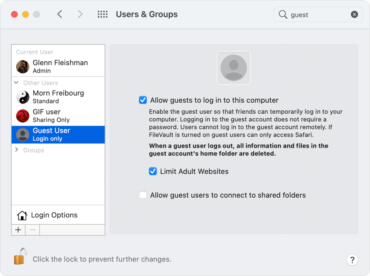 How to set up a guest account and guest sharing in macOS Macworld