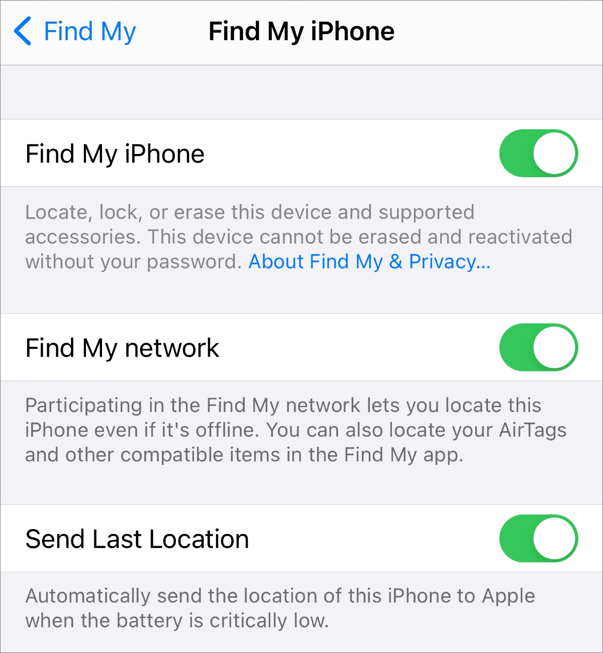 turn on location for find my mac