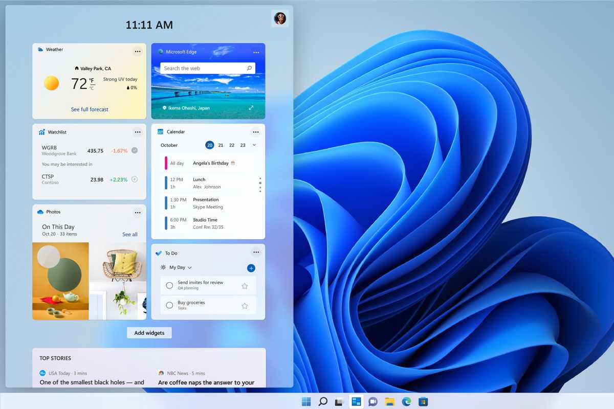 Windows 11 widgets