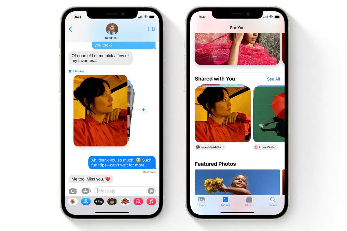 iOS 15 photos in messages