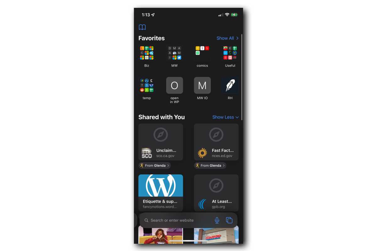 ios 15 safari new tab