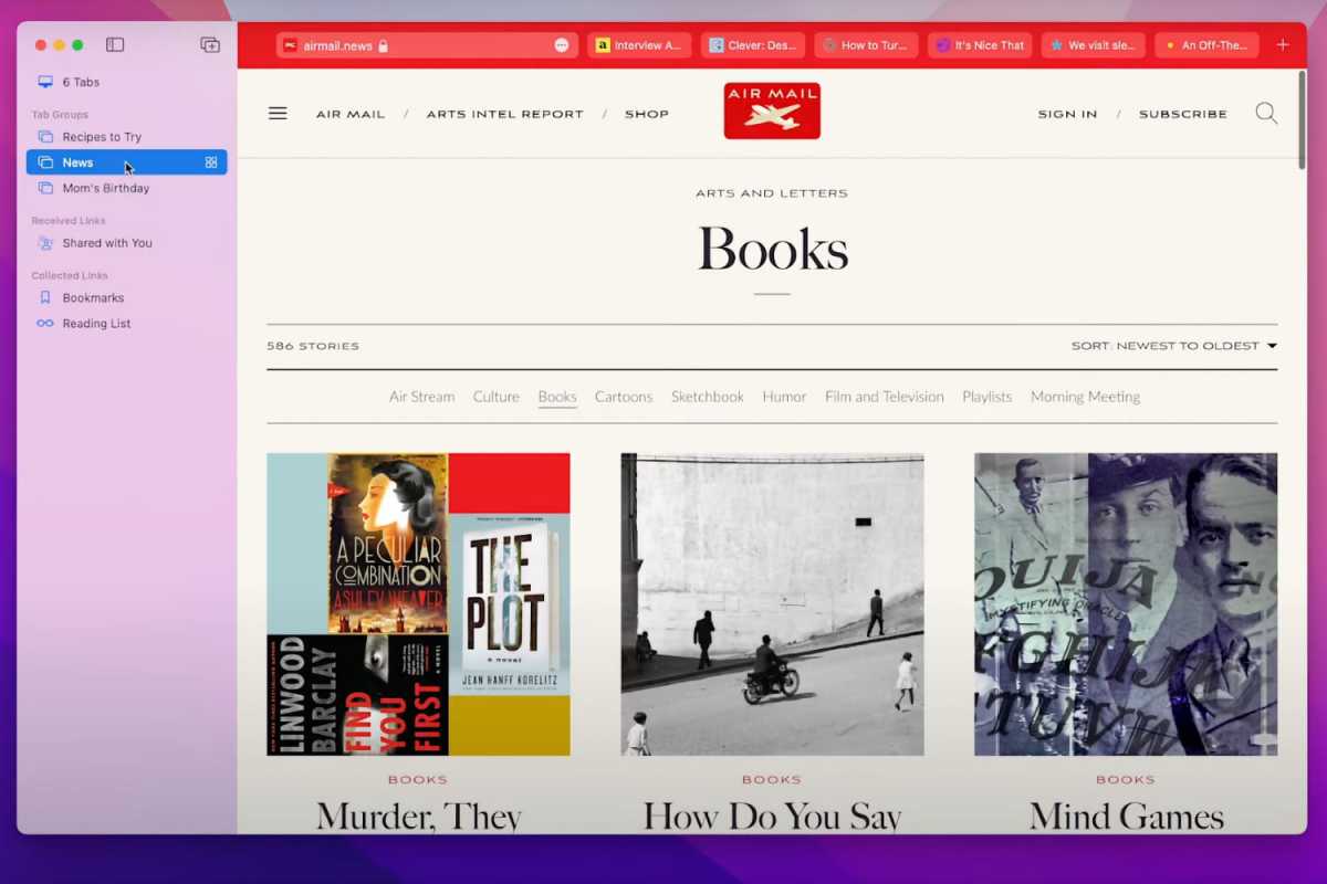 macOS Monterey Safari Tab Groups