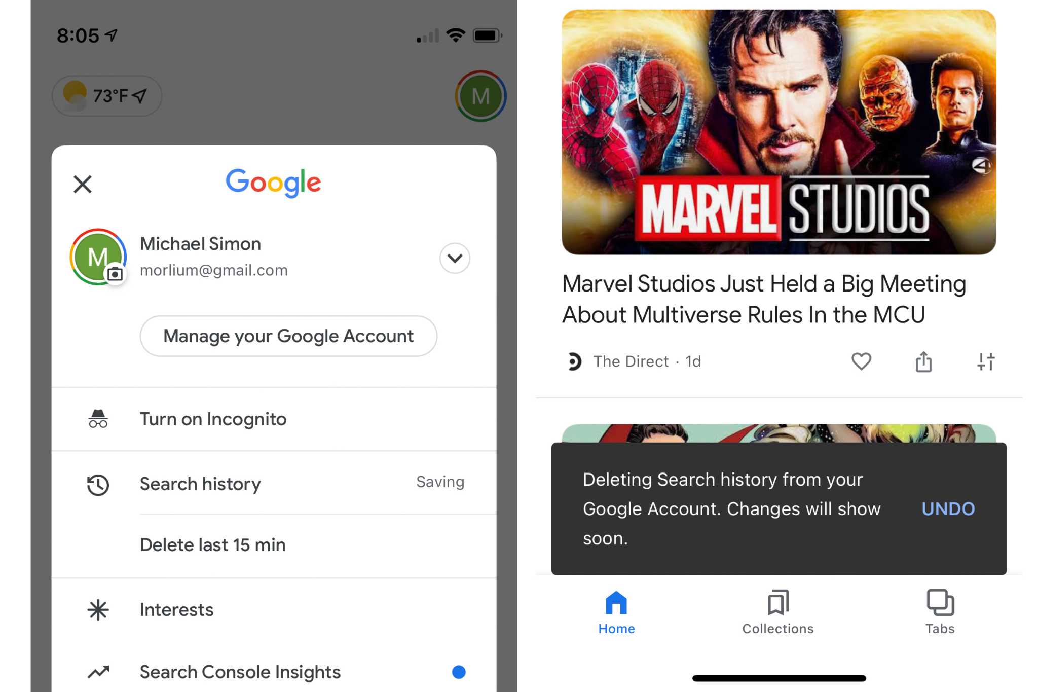 How to quickly delete the last 15 minutes of search history on your iphone macworld
