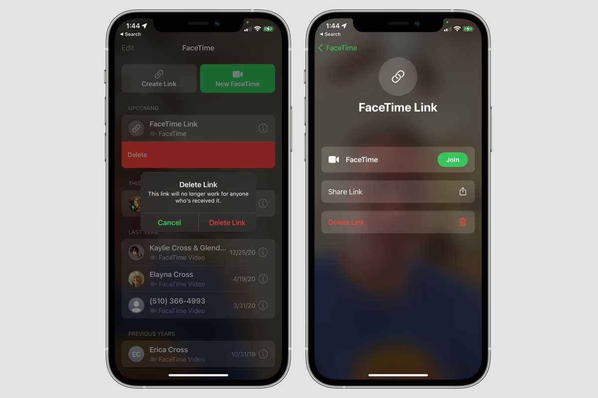 ios15 facetime links