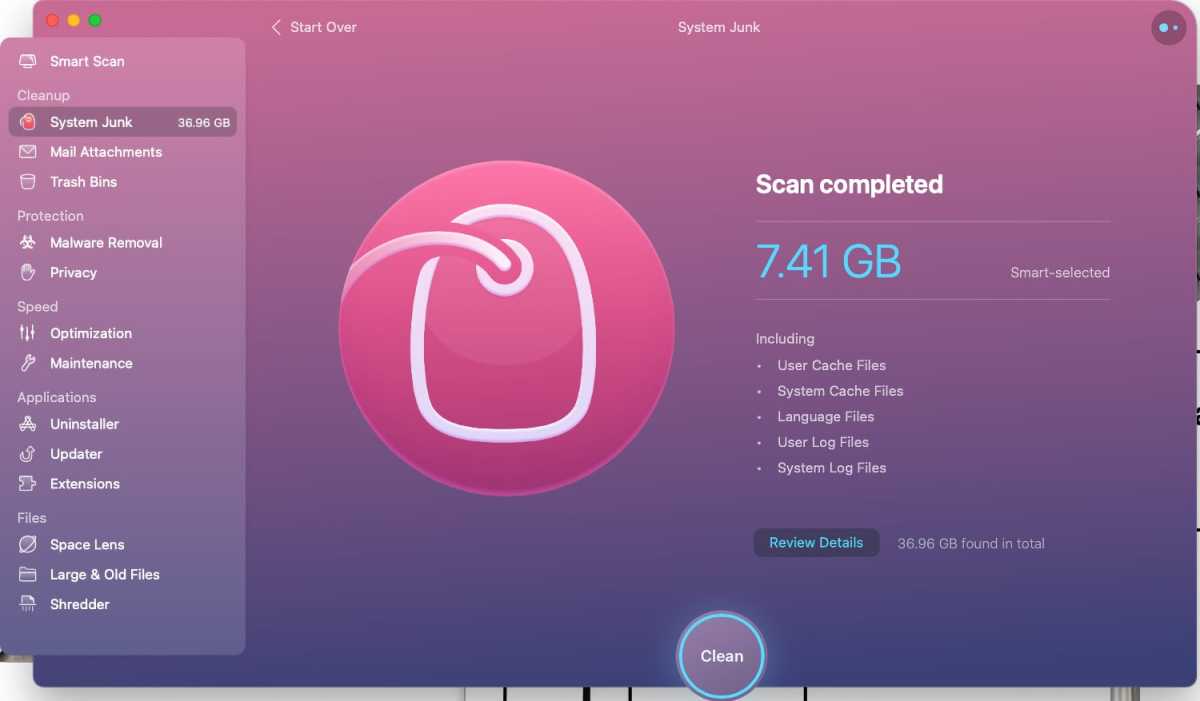 CleanMyMac Mac X System Junk