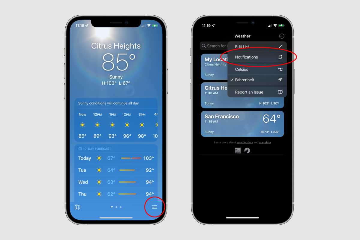 ios15 weather notifications