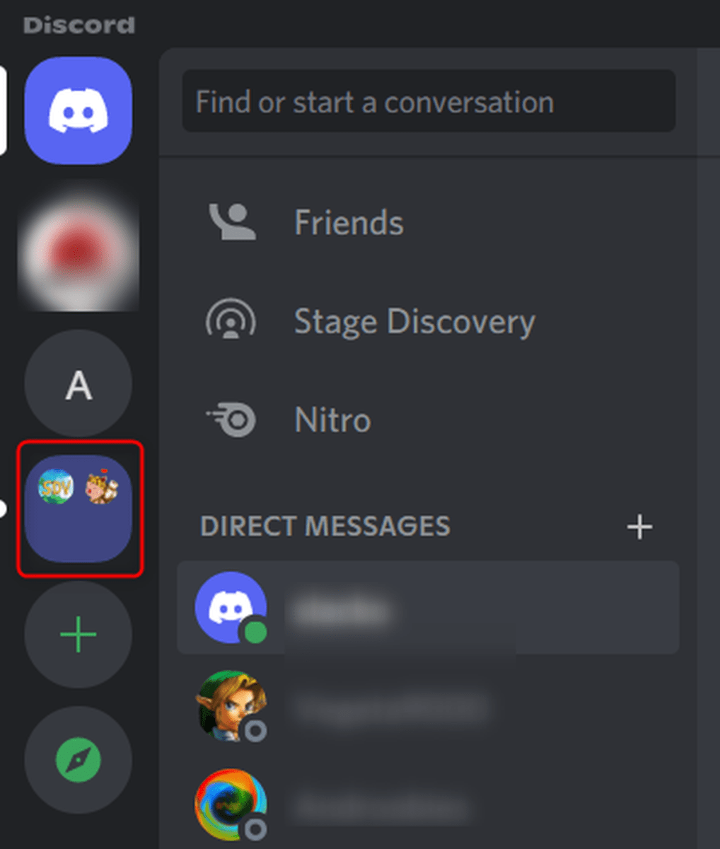 Dossier du serveur dans Discord