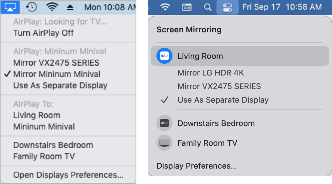 Airplay mirror