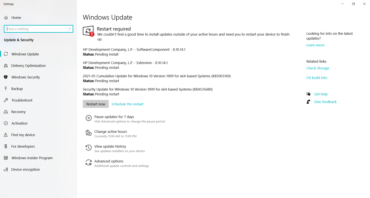 Windows 10 update queue