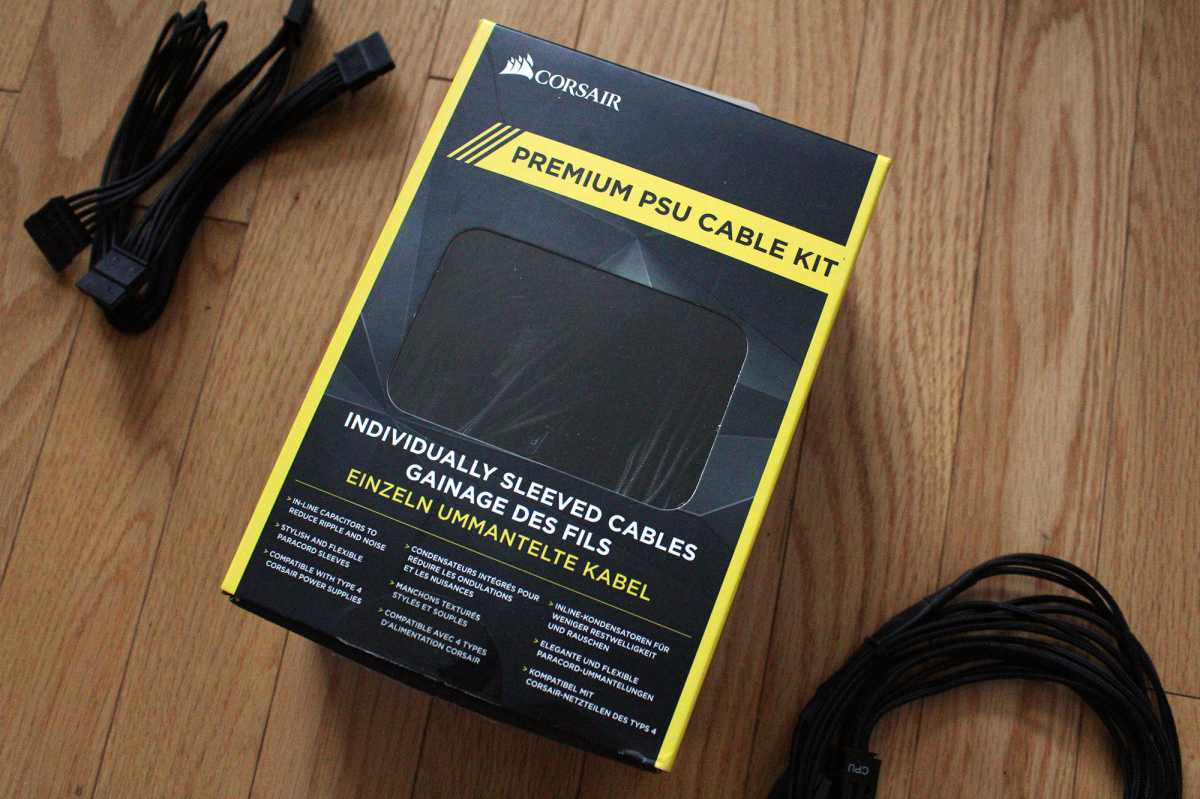 Corsair braided sleeve modular power supply cable kit