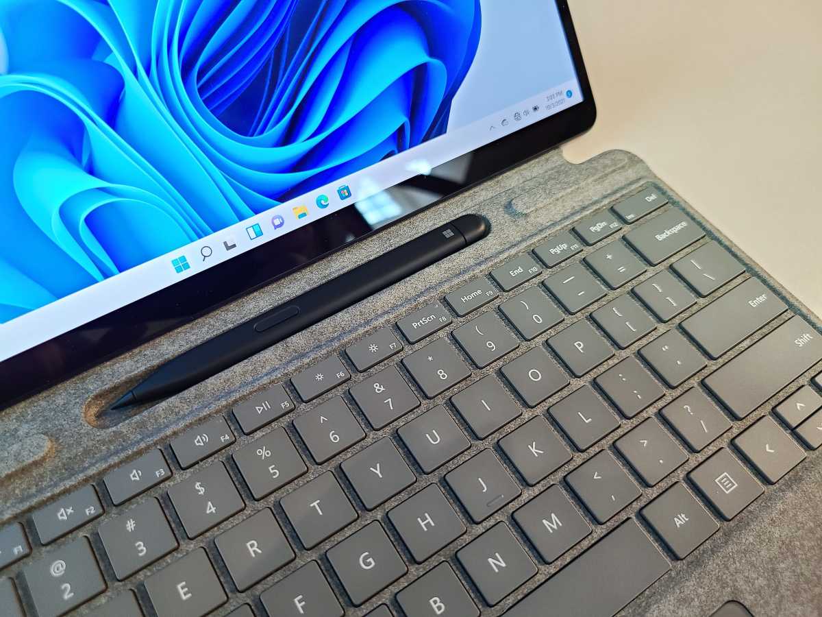 Microsoft Surface Pro 8 keyboard cubby Slim Pen 2