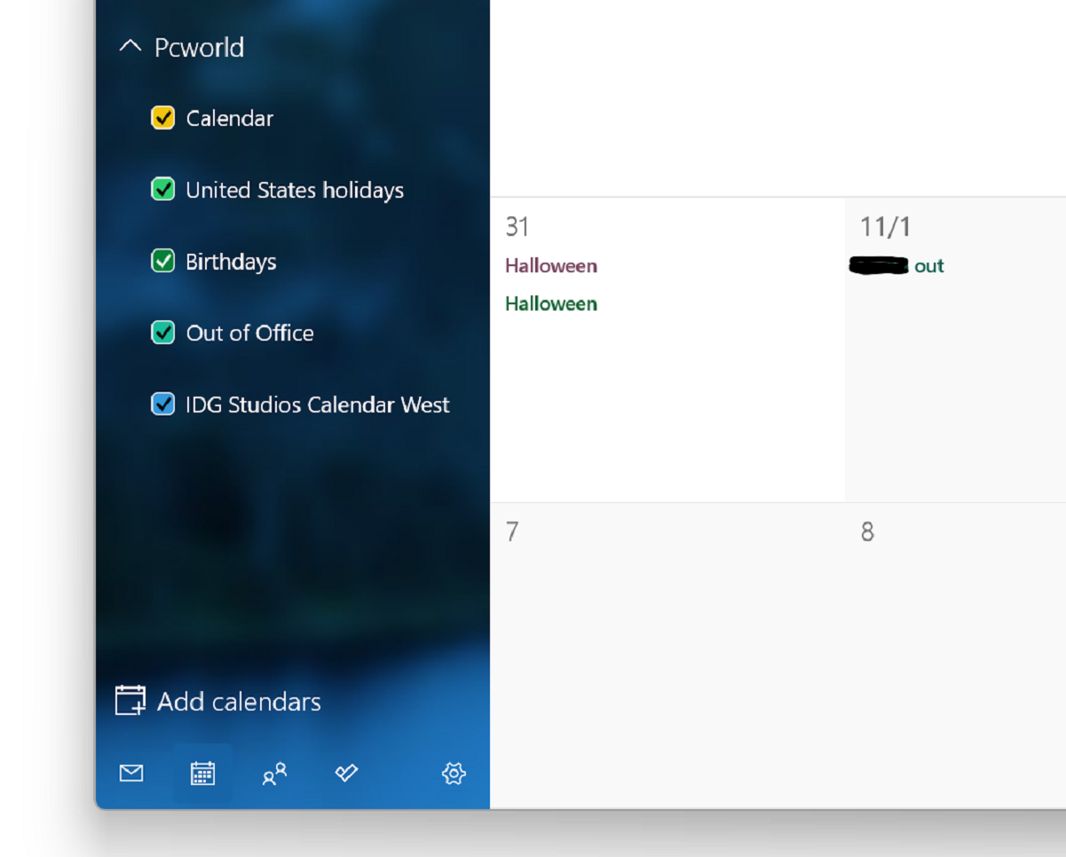 Windows 11 Mail Calendar shared calendars