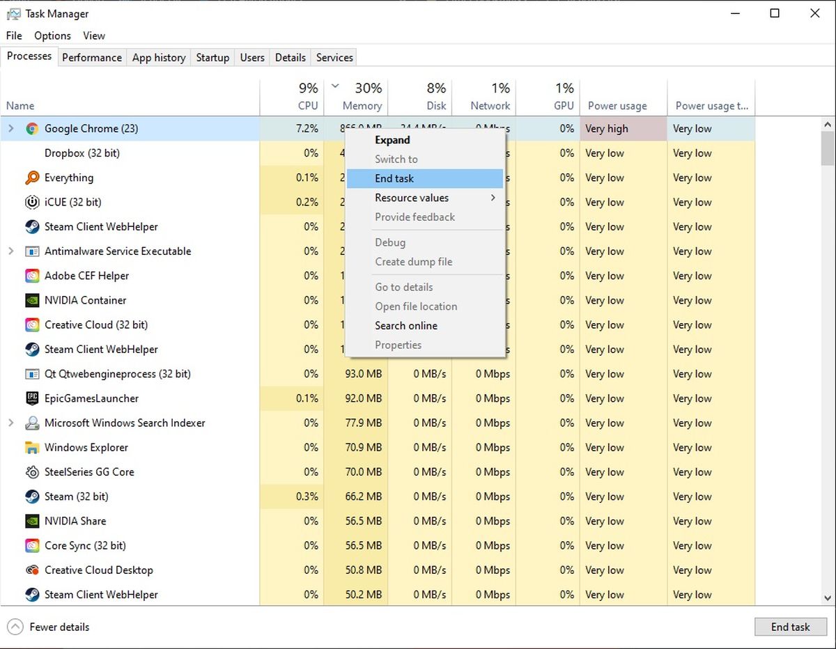 Task Manager Kill Chrome