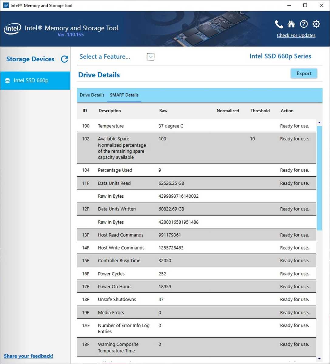 Intel SSD details