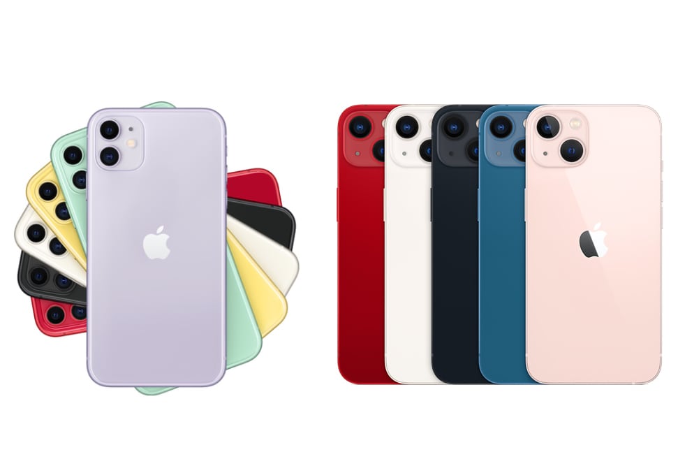 iPhone 11 iPhone 13 colors