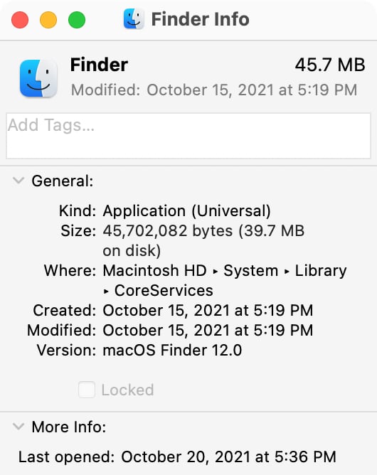 Finder Get Info Scale to Fit