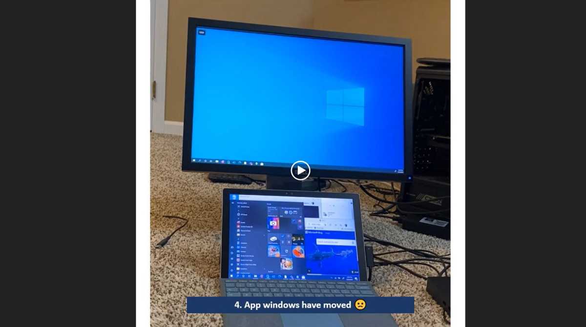 Windows 10 apps shift on multiple monitors