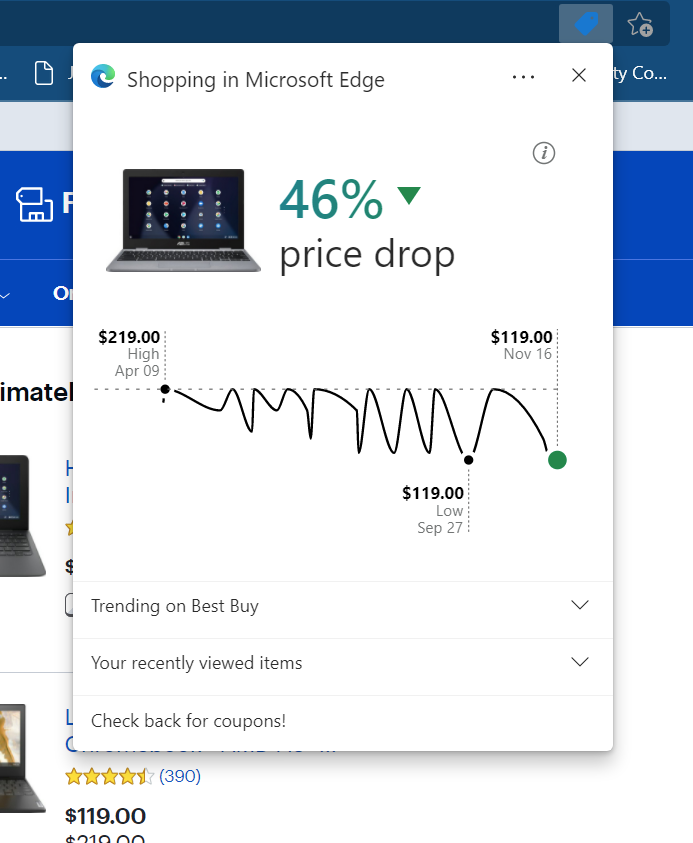 Compre de forma más inteligente con las útiles alertas de cambio de precio nuevo de Microsoft Edge