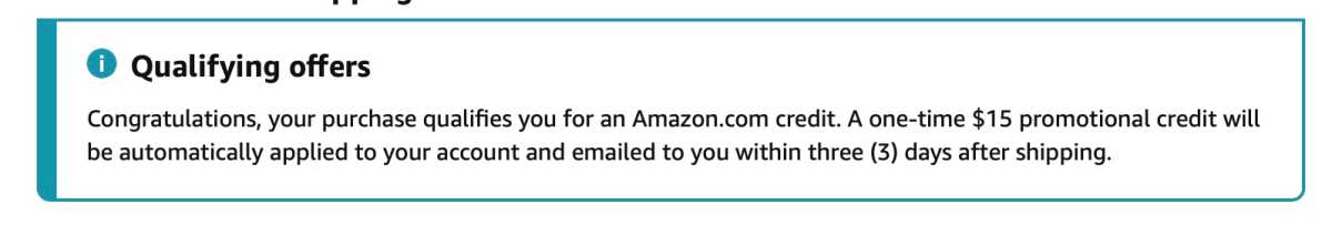 Amazon credit