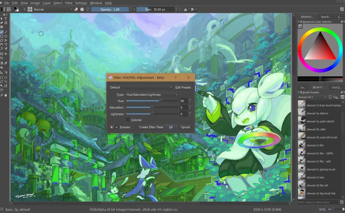 Krita editor screenshot