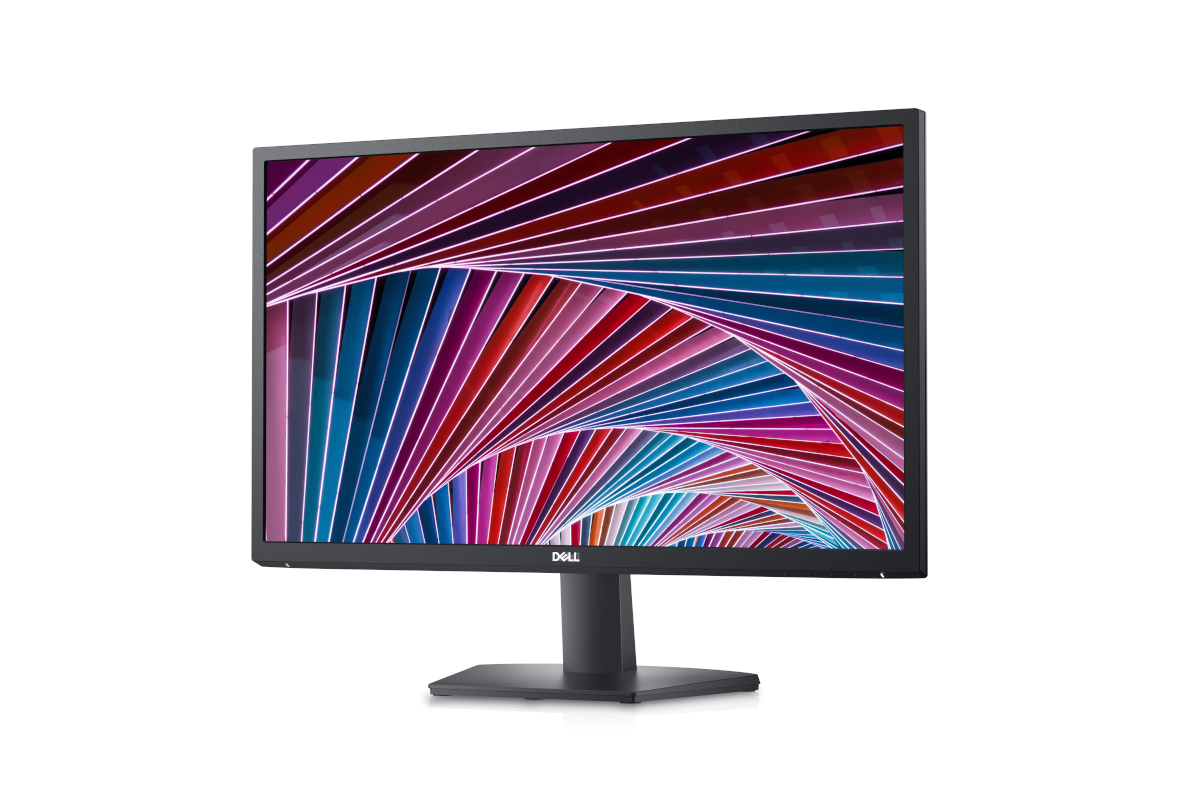 Dell monitor with colorful background
