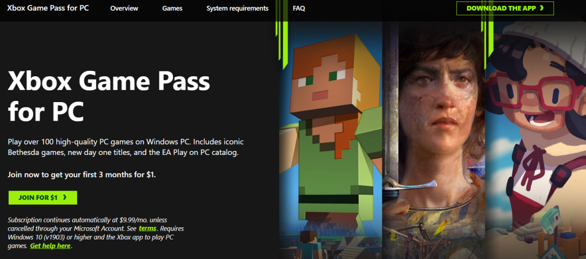 Xbox Game Pass promo