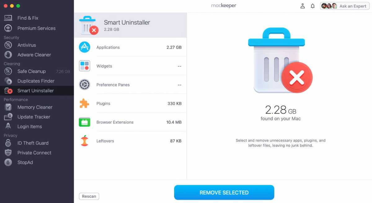 MacKeeper Smart Uninstaller