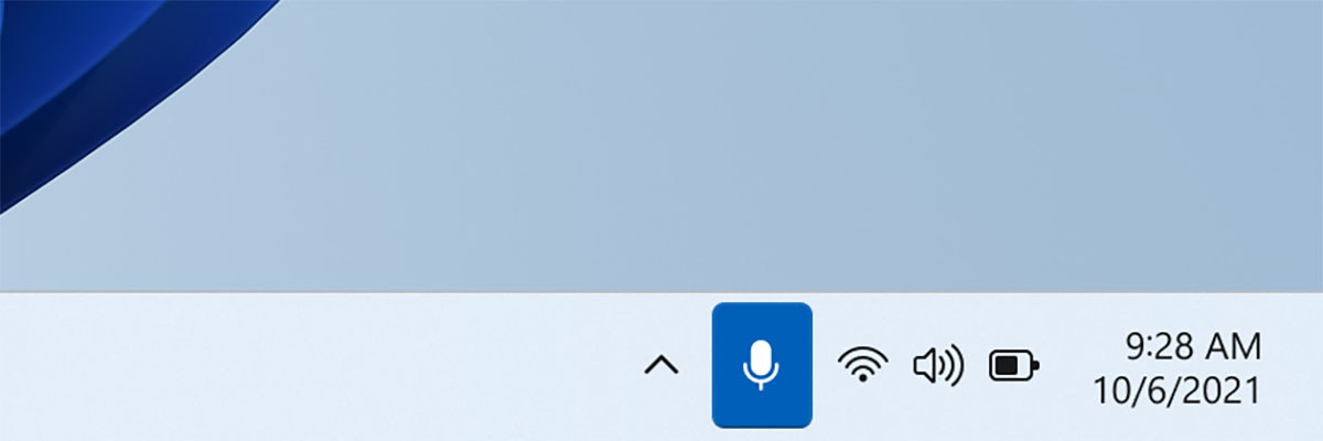 Windows 11 mic button taskbar