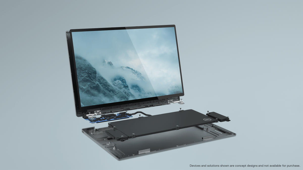 Image de l'ordinateur portable durable Dell Concept Luna