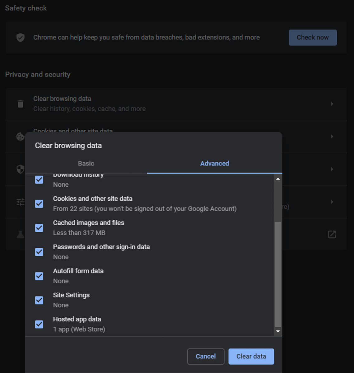 Cara Menghapus Semua Data Autofill di Google