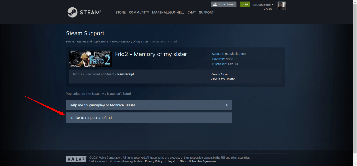 How to Refund a Game on Steam