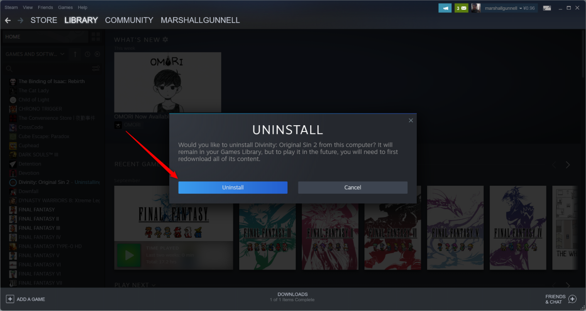 uninstall steam mac os