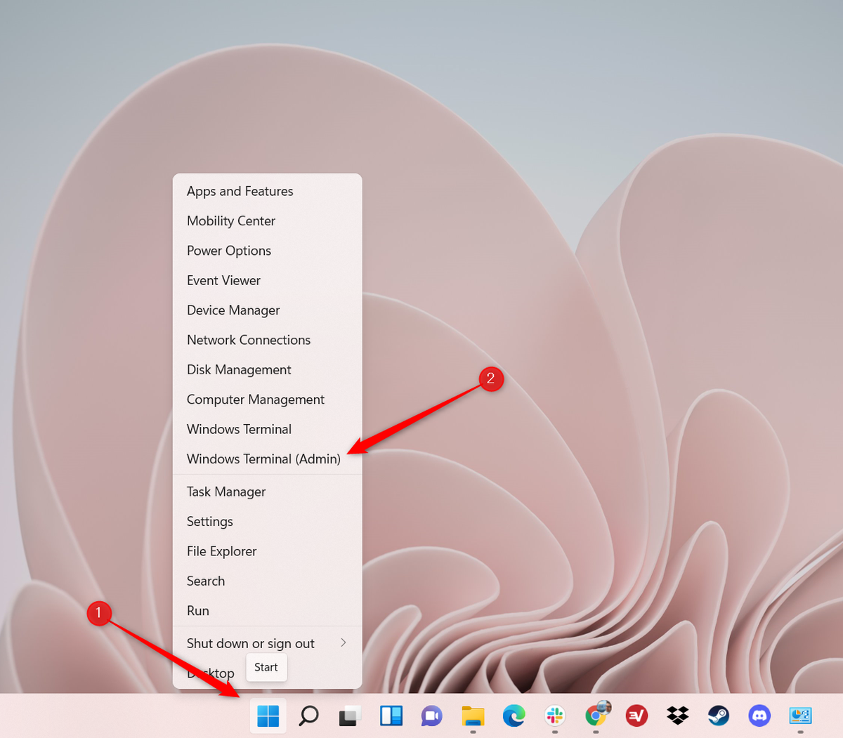 Open Windows Terminal as Admin