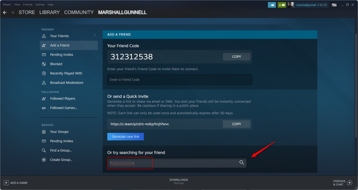 Rechercher Un Ami Steam Par Nom D'Utilisateur