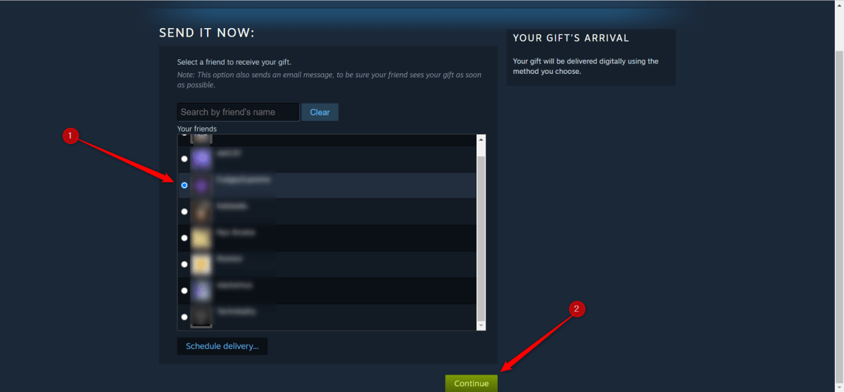 Select a Friend Steam