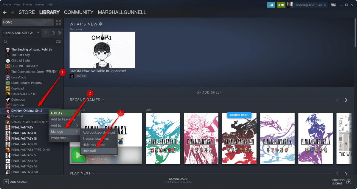 Désinstaller Un Jeu Dans Steam