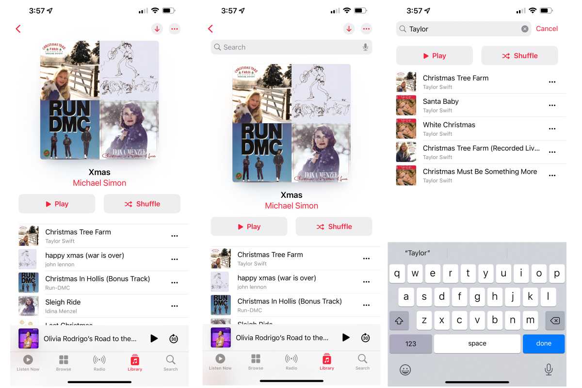 Listes de lecture de recherche Apple Music