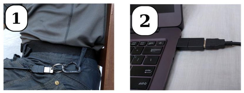 Buskill security device attached to belt loop 