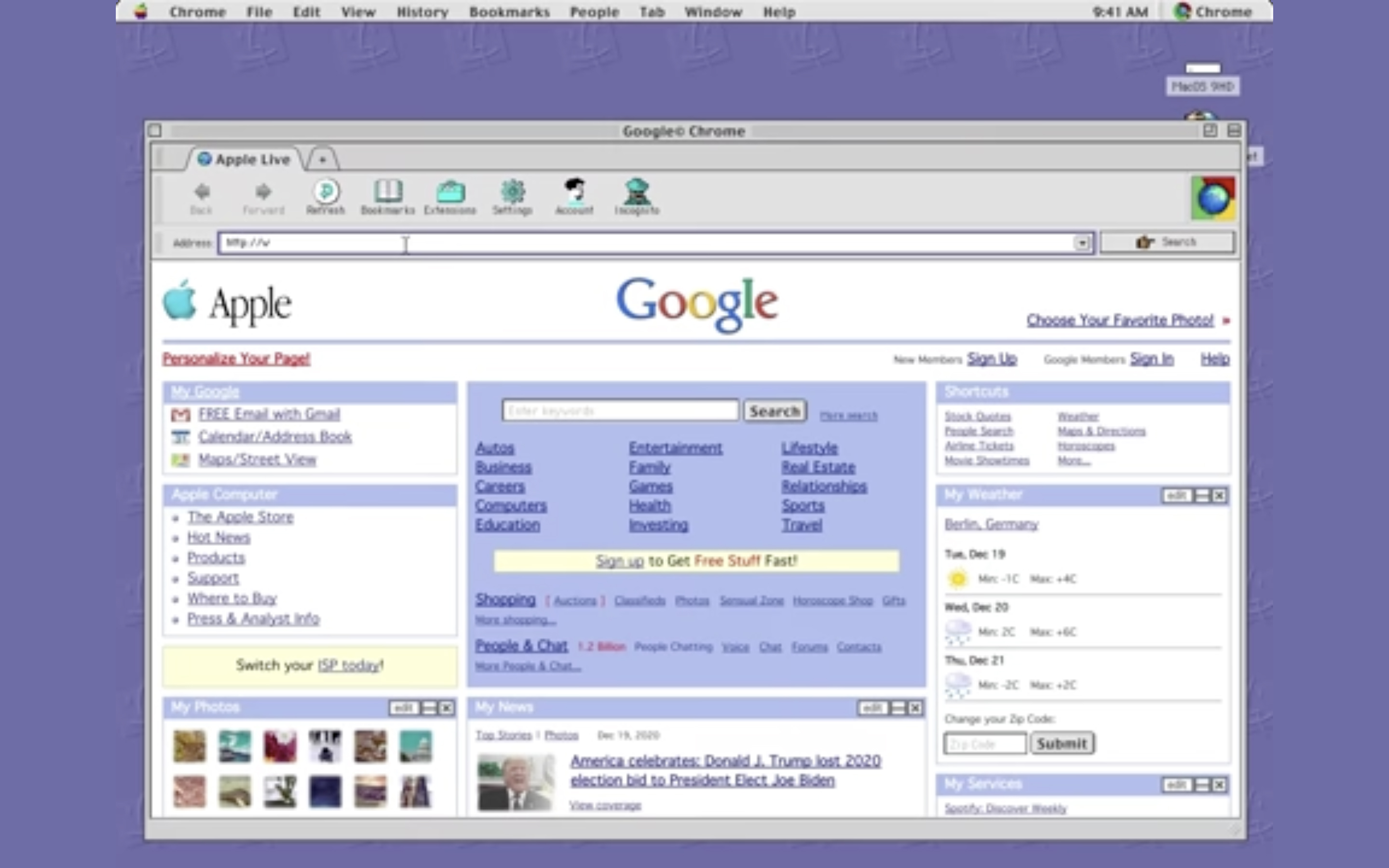 macOS 9 chrome