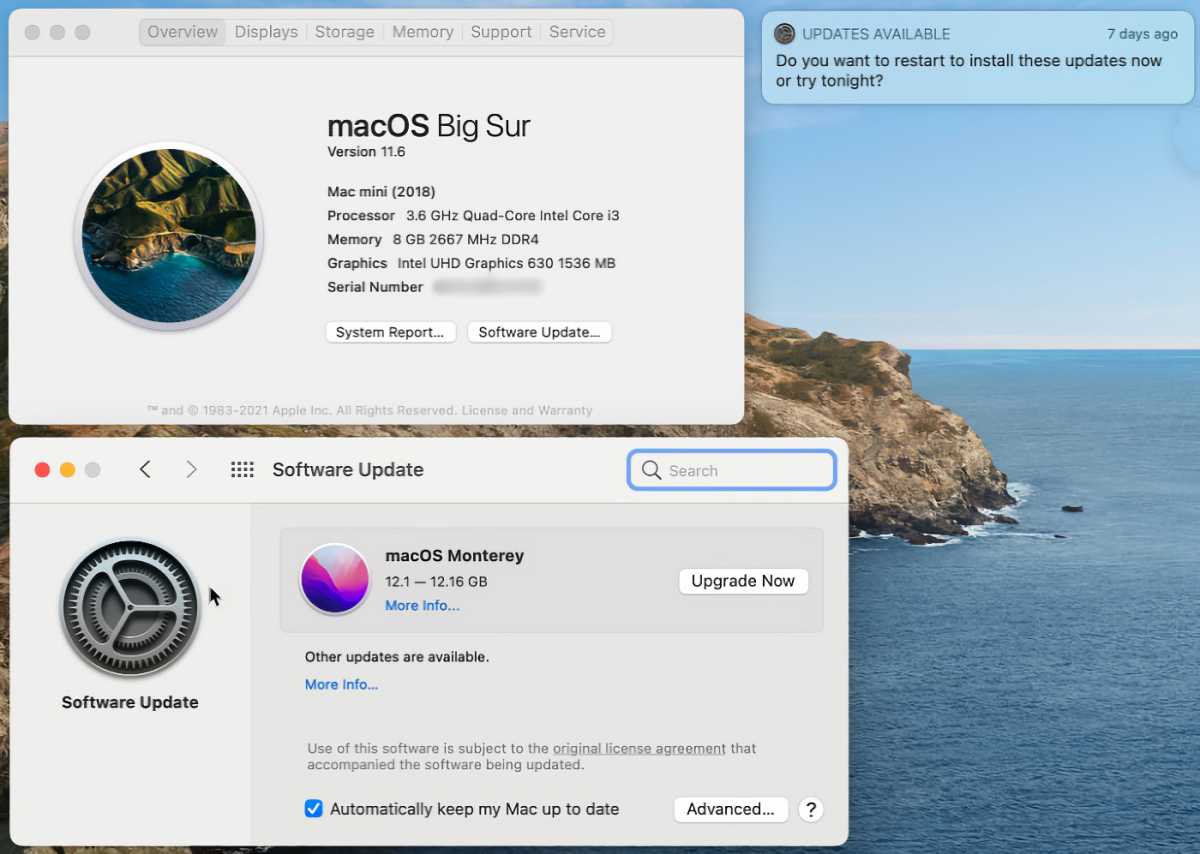 Обновление программного обеспечения macOS