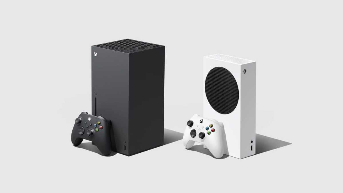 Xbox Series X and Series S consoles on a white-gray background