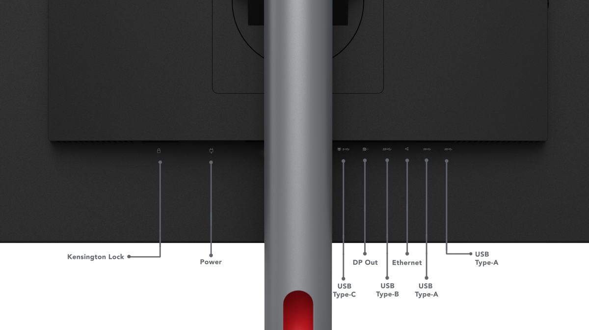 Lenovo P27h-30 monitor ports