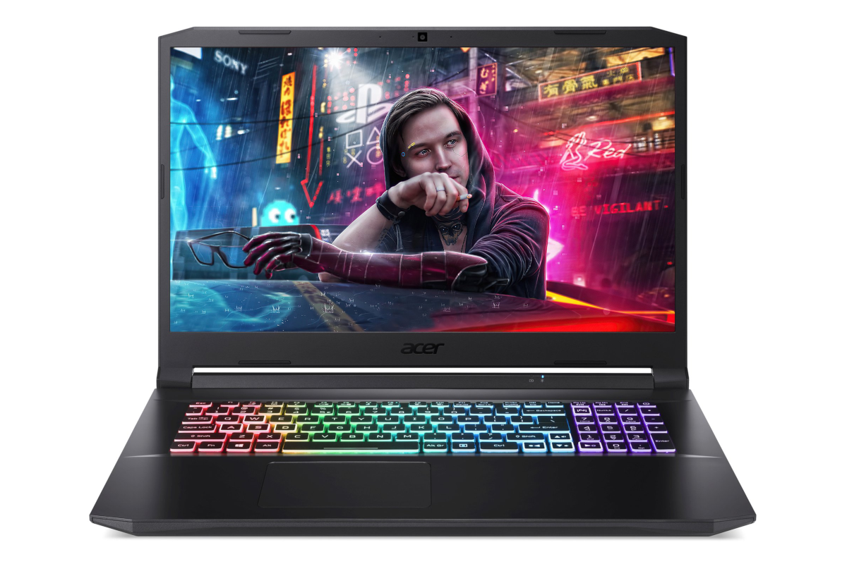 an acer Nitro 5 laptop with an RGB keyboard