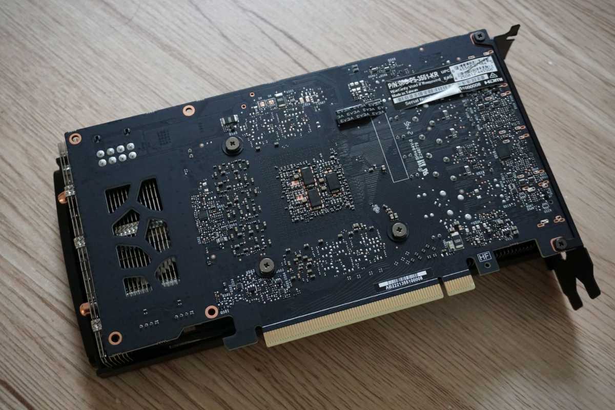 EVGA GeForce RTX 3050 XC Black backend