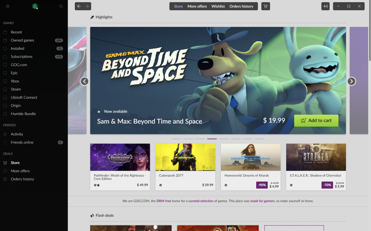 Gog Galaxy 2.0 Store